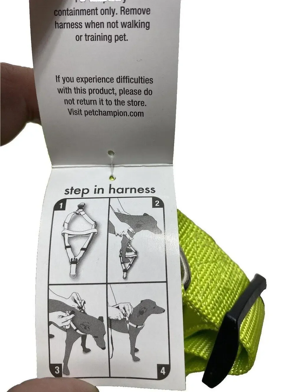 Pet Champion Green Step-In Harness for Large Dogs, 22-26